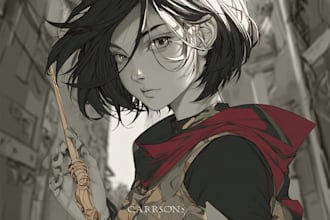 draw anime character for you
