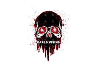 do custom scary, creepy halloween, spooky, embroidery, dark, horror logo design
