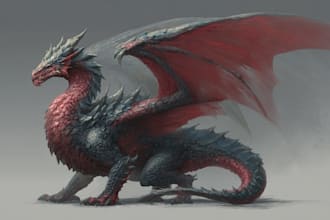 create dragon conceptual illustration design for you