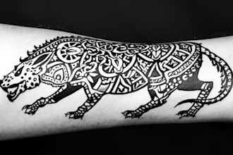 draw your cat dog pet animal amazing one line art illustration and tattoo design