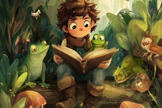 make a custom anime illustration for a christmas gift sale