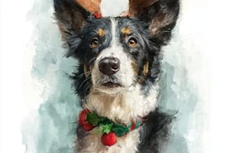 draw your christmas pet portrait