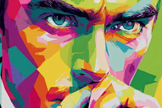draw wpap pop art sport potrait