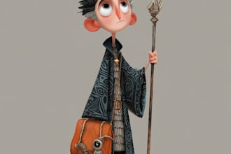 illustrate a fun, dnd or fantasy cartoon character