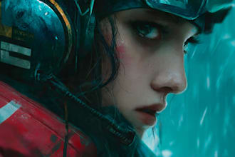 create amazing cyberpunk, sci fi, and portrait artwork
