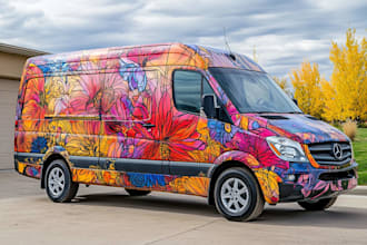 design custom vehicle wraps, car door magnets and window