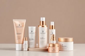 design minimalist cosmetic label and packaging