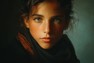 create a realistic digital oil portrait painting