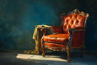 paint chair oil painting acrylic painting of portrait