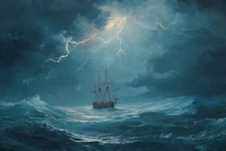create ship oil painting of you idea
