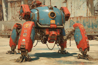 paint robots and concept art of futuristic mecha