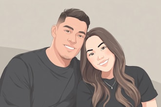 paint fabulous custom couple portrait