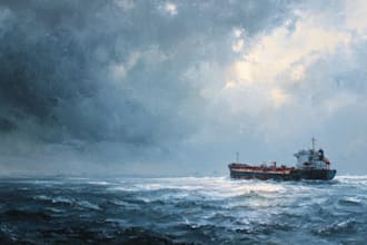 create ship oil painting of you idea