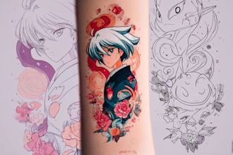 make anime tattoo design
