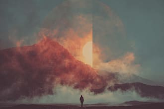 design a dreamy surreal or fantasy music cover