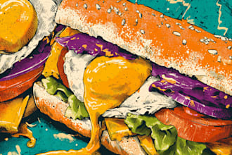 design food pop art of your food pop art
