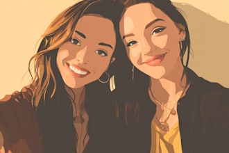 make amazing watercolor portraits for your friendship
