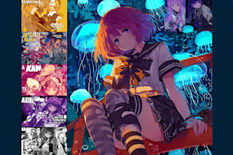 design amazing anime poster or anime wallpaper banner
