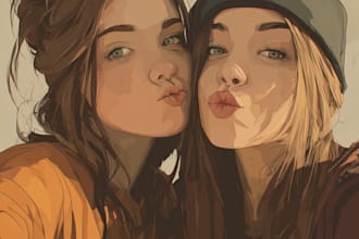 make an unique friendship portrait art