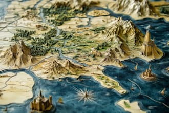 create your fantasy parchment map
