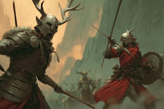 fantasy illustrations, concept art, and card game art
