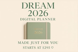 design a minimalist hyperlinked digital planner, ebook, canva