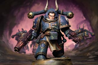 draw pro quality warhammer or gaming  figures for you