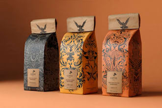 do coffee packaging, coffee bag, label design