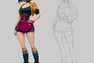 draw anime character for you
