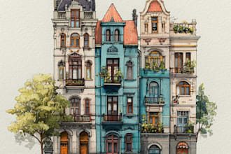 hand paint a watercolor illustration