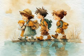 chrismas children book illustration holiday kids story