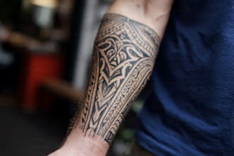 design a polynesian maori tribal tattoo