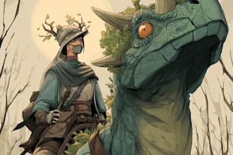 draw fantasy creatures and custom monster illustration