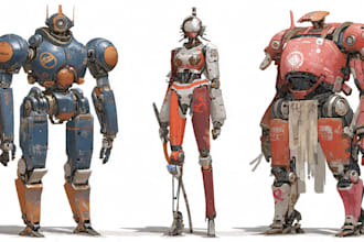 illustrate your mecha, robot and armored characters