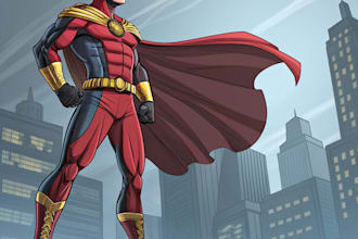 superhero character for comics
