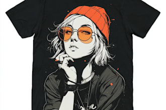 make amazing custom illustration t shirt design