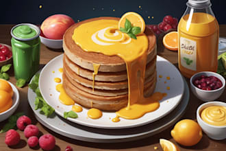 paint food and beverage illustration