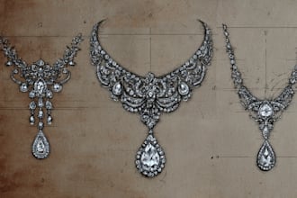 draw custom jewelry design hand sketches