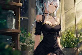 draw a professional anime illustration