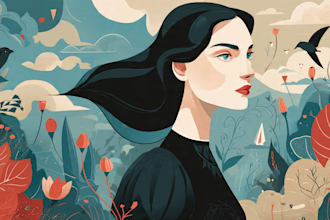 draw pretty vector art illustrations for you