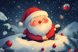 create festive holiday christmas design illustration