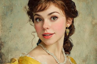 beautiful portrait in disney cartoon