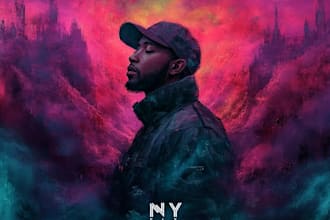 draw stylish and modern song cover art illustration