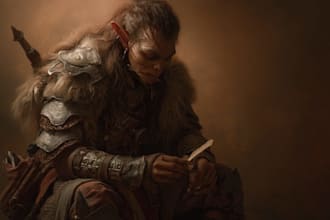 draw dungeons and dragons or oc illustration