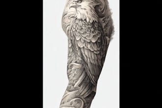 design unique handdrawn persian arabic calligraphy tattoo