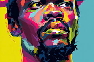 do a professional pop art portrait