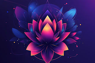 do a mystical botanical crest for luxury branding