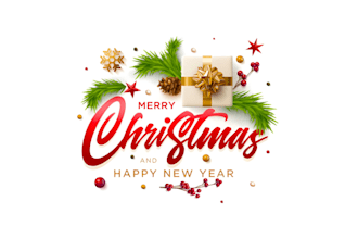 do attention grabbing winter, new year or christmas decorate logo design