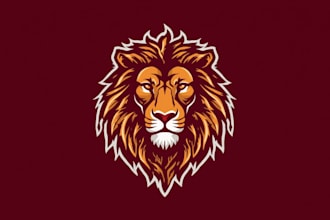 design a powerful lion logo for your brand