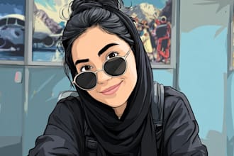 make funny professional cartoon caricature